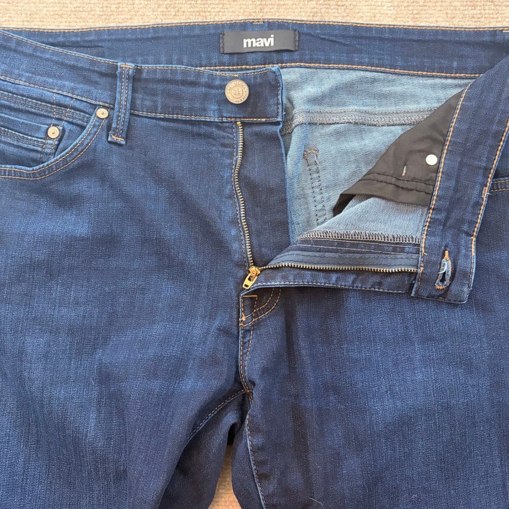 Mavi Jeans Men 36x34 Jake Dark Indigo Slim Leg Comfort Stretch Denim